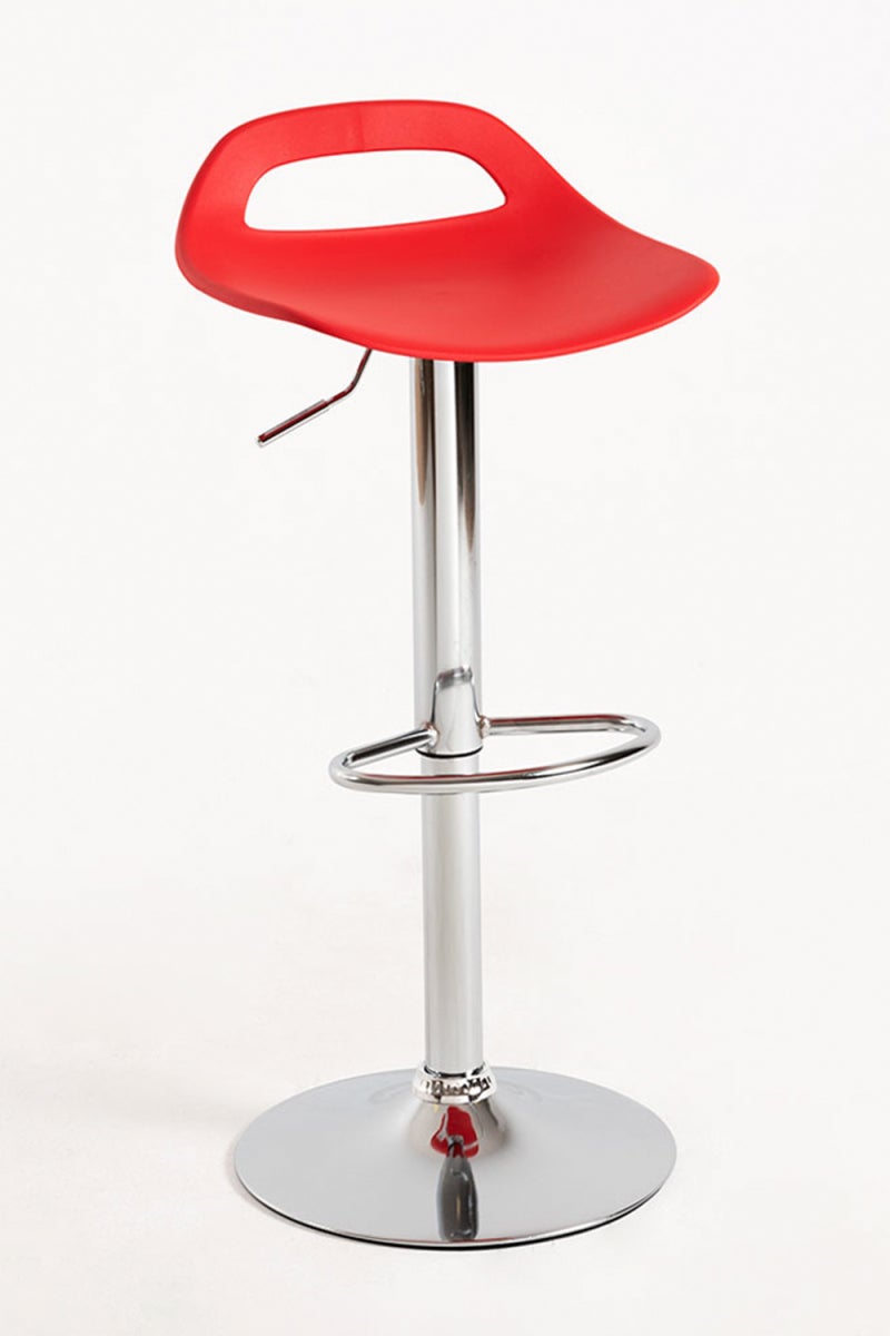 Taburete Dok De Diseño Nórdico - Altura Regulable 65-85 Cm, Soporta 120 Kg, Estructura Acero Y Asiento Polipropileno
