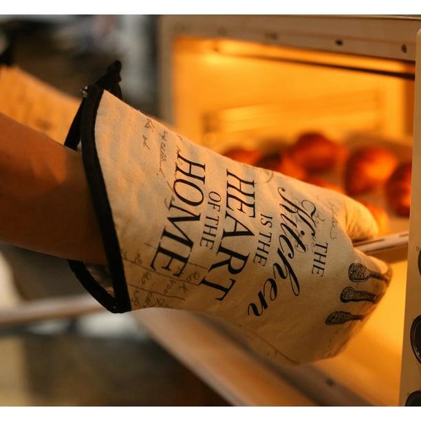 Paire de gants de cuisine antidérapants en coton + sets de table isothermes pour cuisiner, griller - 3