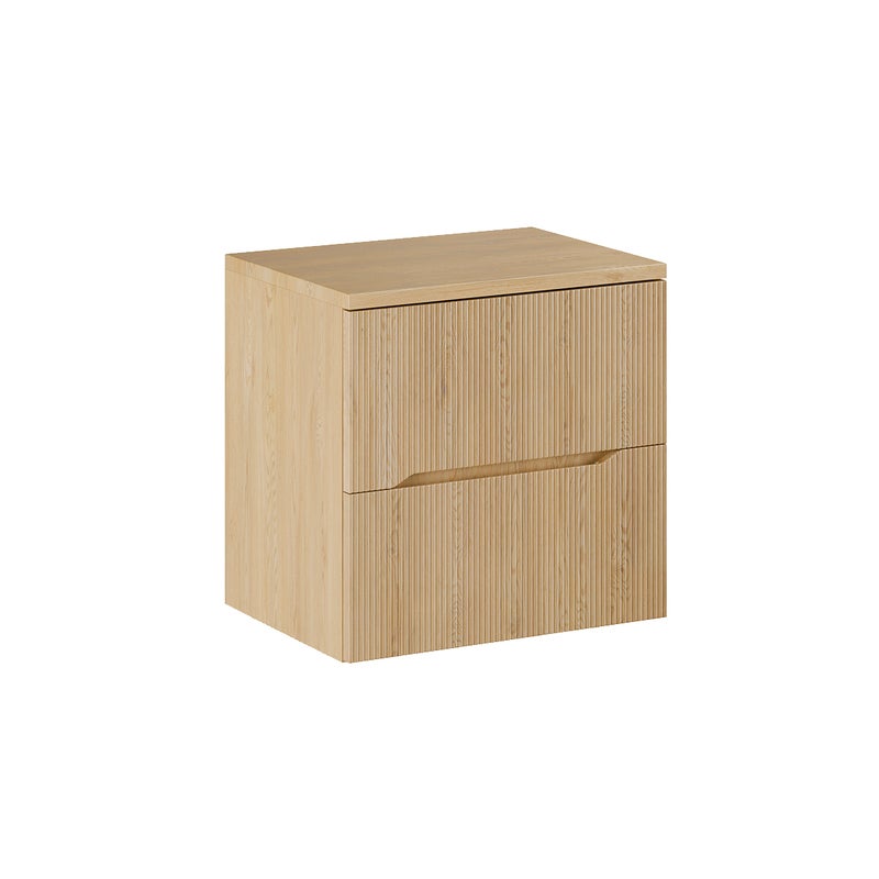 Szafka pod umywalkę nablatową NORDIC CREMONA 2S 60cm dąb cremona z blatem COMAD 1 szt.