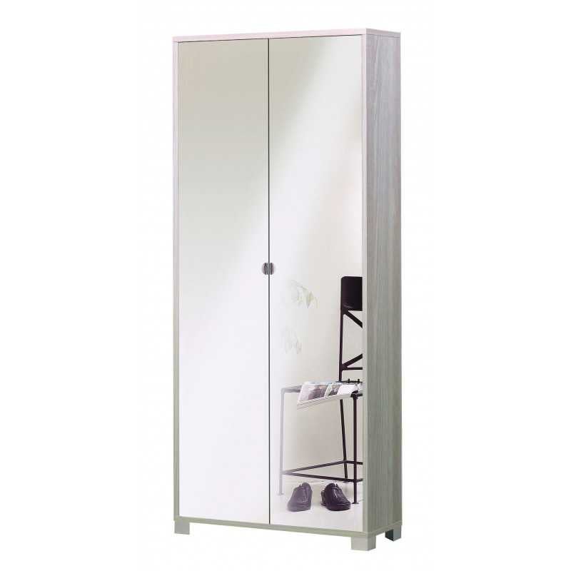 Sarmog Mobile 2 Ante E 2 Cassetti 71x41x182 Cm Doublé Collection Ossido Bianco E Fronte Cemento 84380557