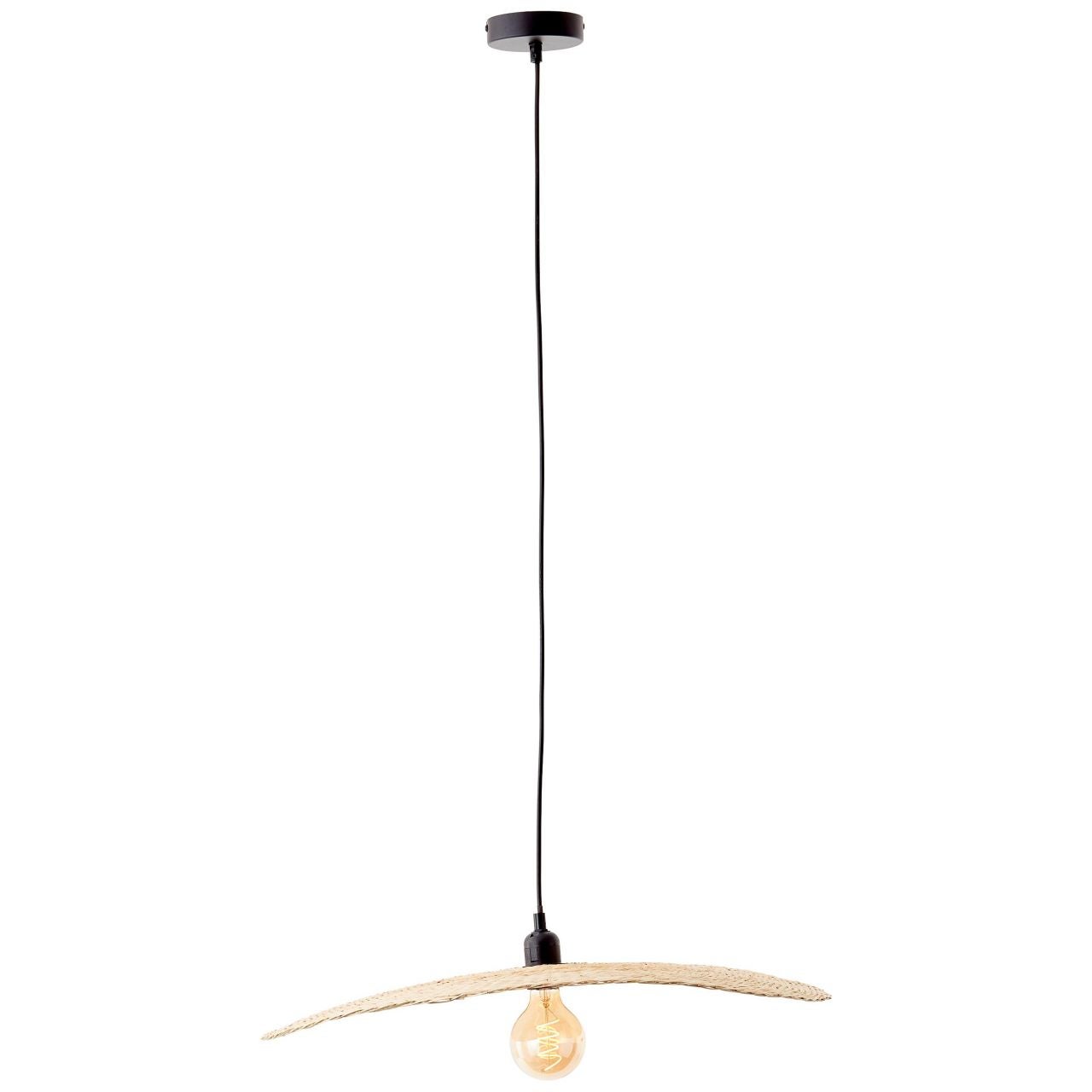 Lampa sufitowa LED BRE-Light Besson 55x16cm, czarny metal, plastik, zintegrowana dioda LED 24W (strumień świetlny: 2900lm, barwa światła: 3000K)