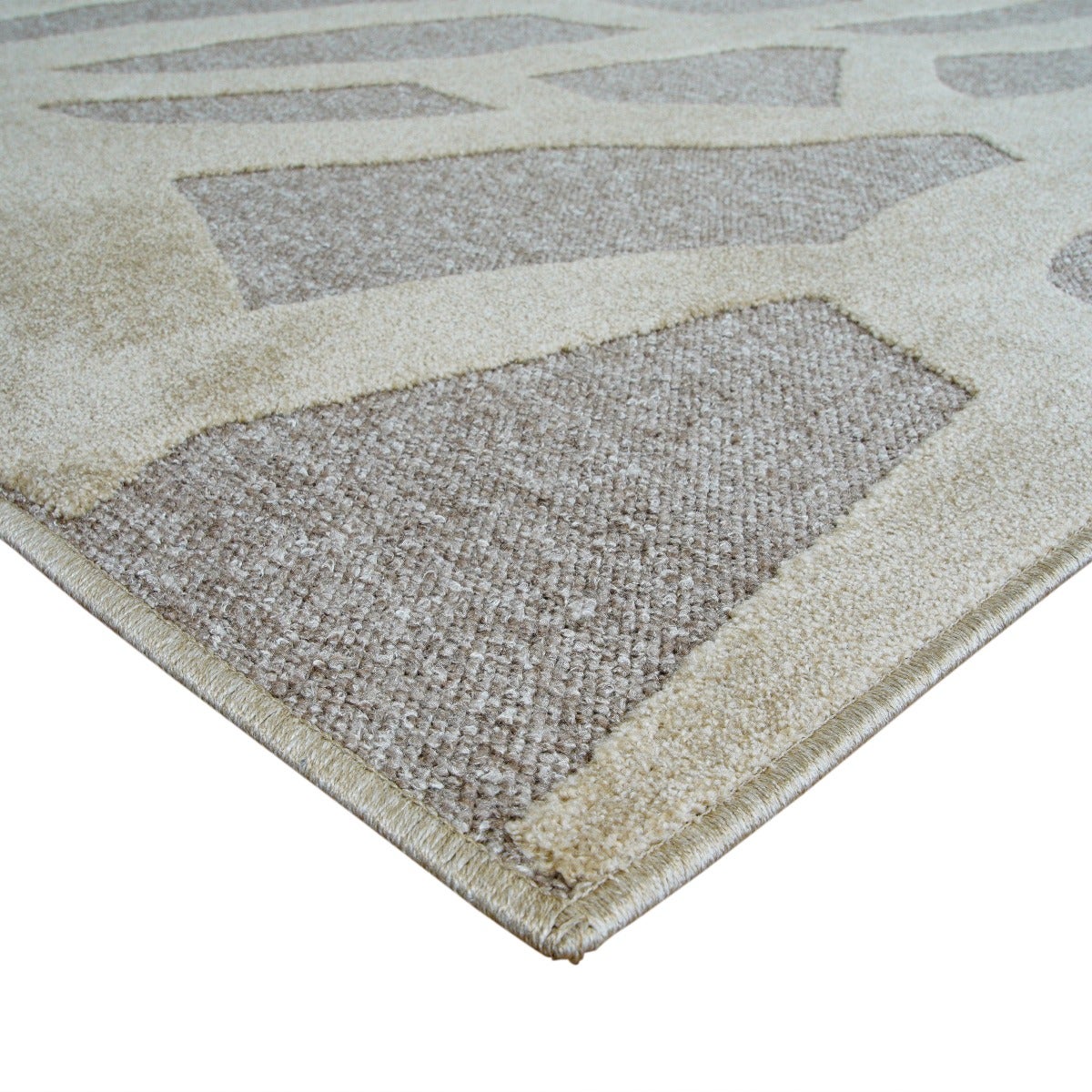 Tapis relief graphique beige 160x230 | Leroy Merlin