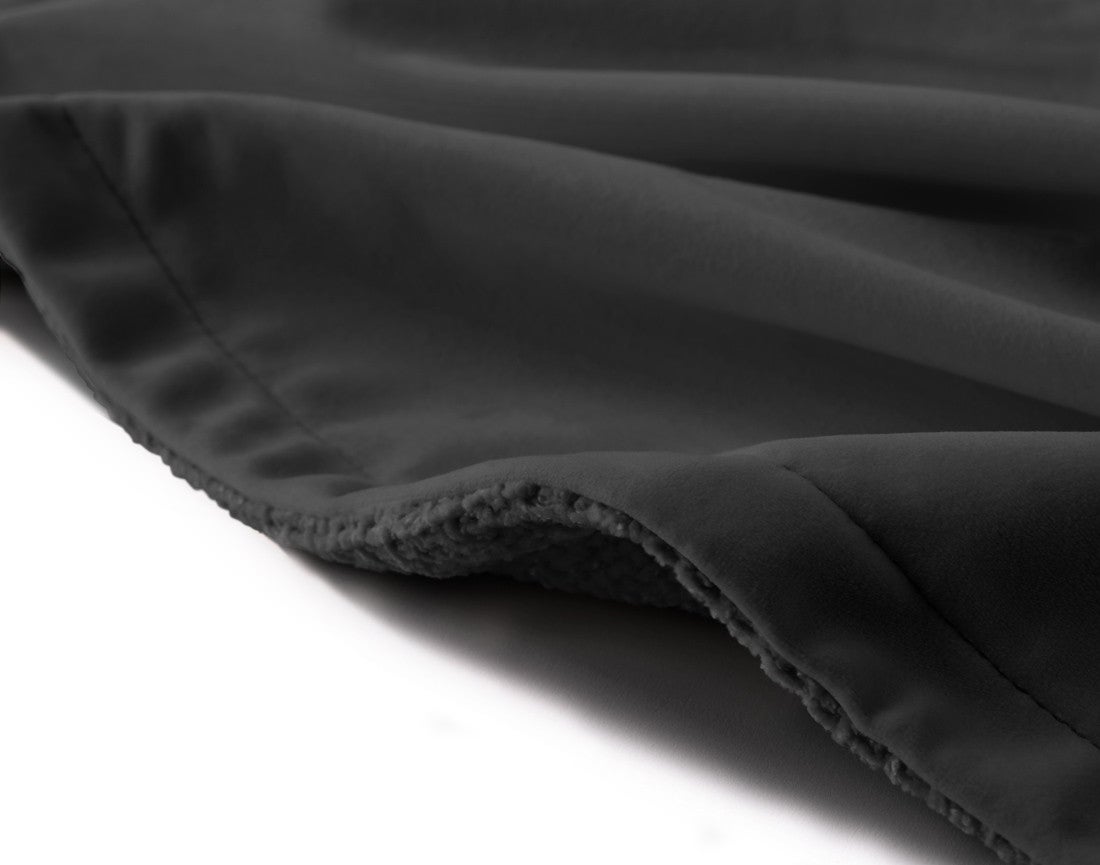 Plaid en 100% polyester noir 200 x 140 cm - PAOLO - Best Mobilier - 3