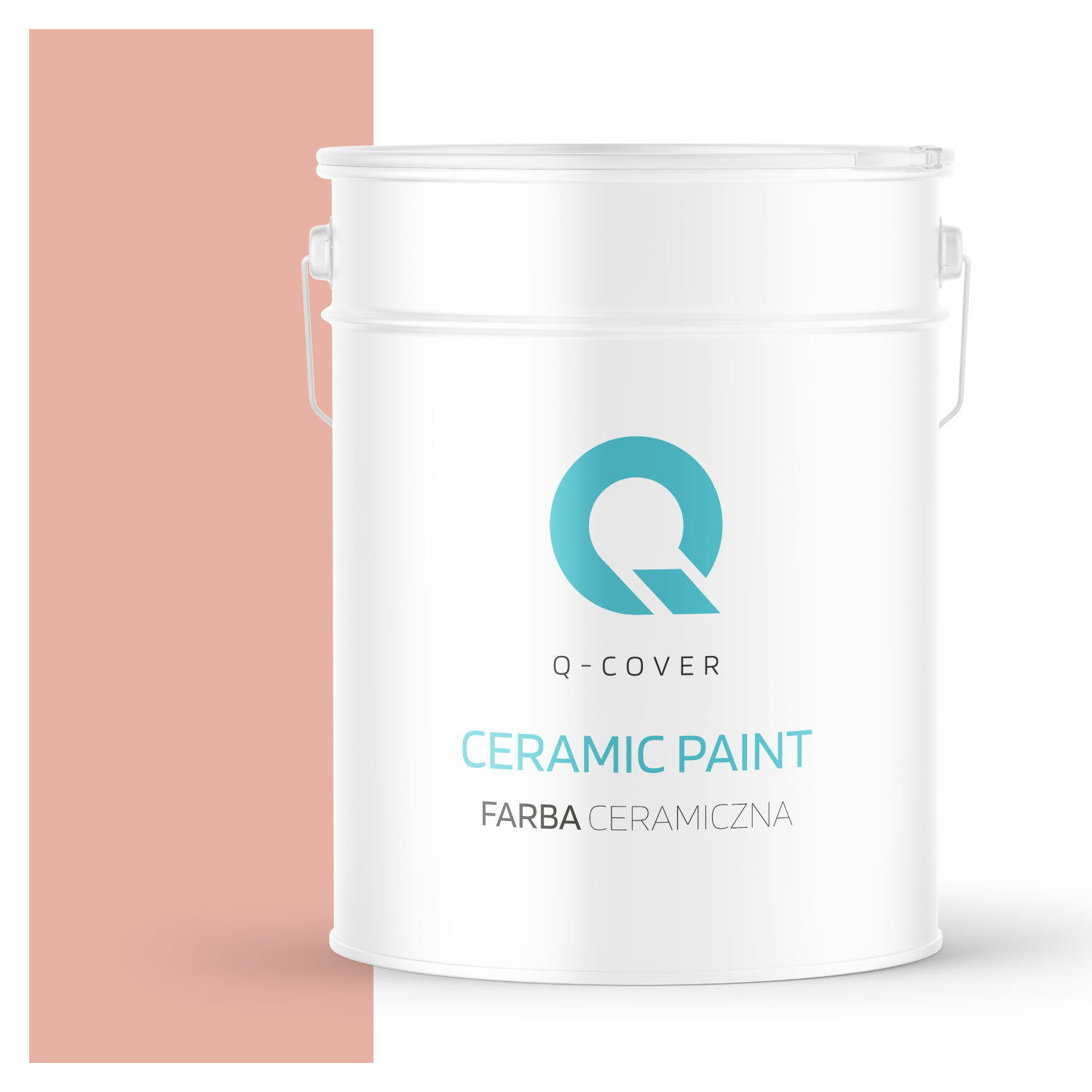 Farba Ceramiczna Do Ścian i Sufitów Q-Cover Łososiowy jasny H5551 Głęboki Mat 10L