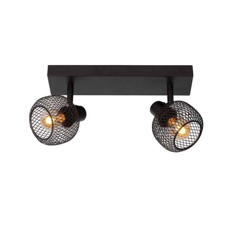 Lampa sufitowa MAREN czarna 2xE14x40W metal wym:14x36x17cm IP20 Lucide