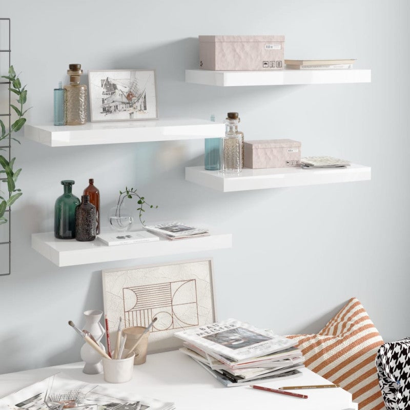 Étagère Murale Flottante MDF Chêne Et Blanc 40x23x3,8 Cm | Leroy Merlin