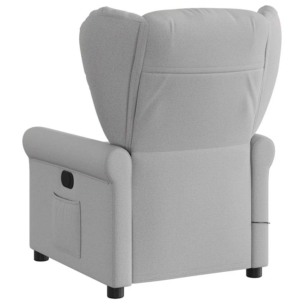 Fauteuil de massage | Fauteuil de relaxation | Chaise de relaxation inclinable gris nuage tissu CFW791126 - 5
