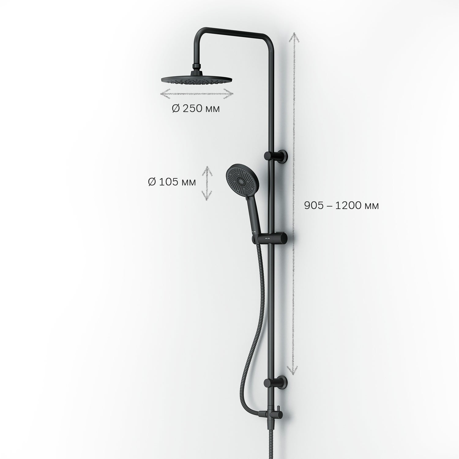 Colonne de douche et bain baignoire sans robinetterie Noir Play F078Y022 AM.PM - 10