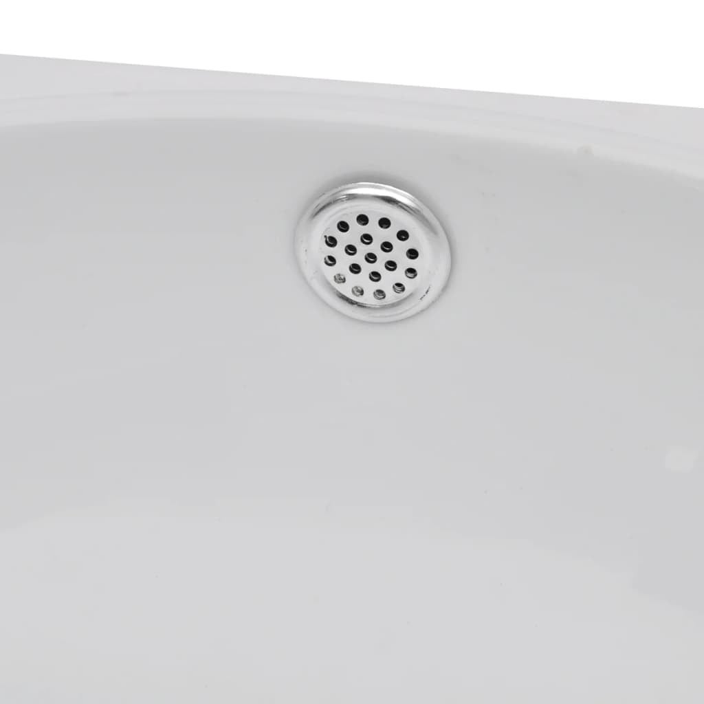 Lavabo bagno in ceramica 41 x 28 cm con foro troppopieno bianco 02_0002492 - 4