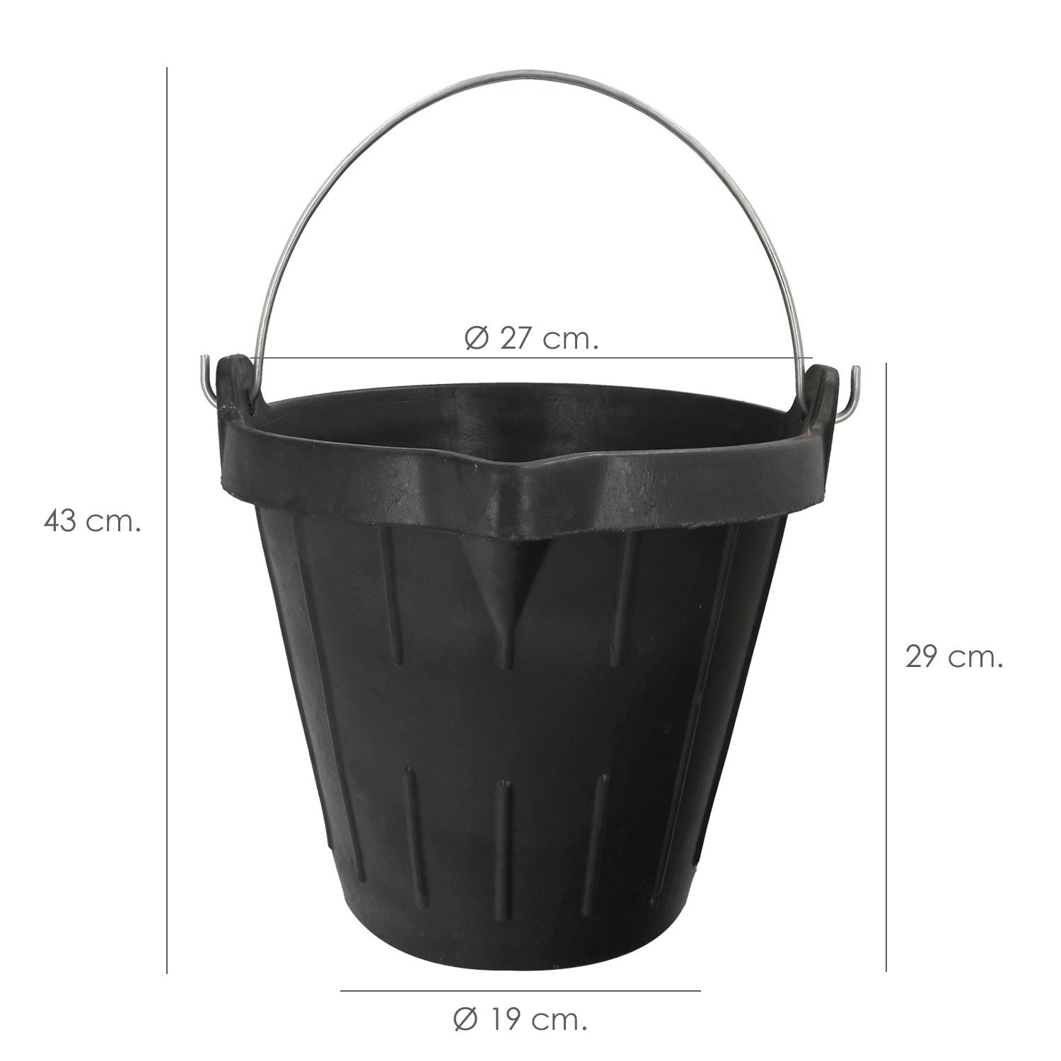 Cubo de obra Italiano con asa (Capacidad volumétrica: 10 l
