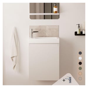 Meuble lave-mains LISA + robinet chromé