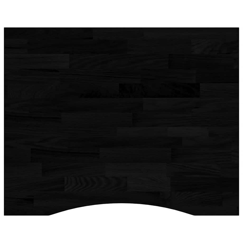 Dessus de bureau marron foncé rectangulaire en chêne massif - 2