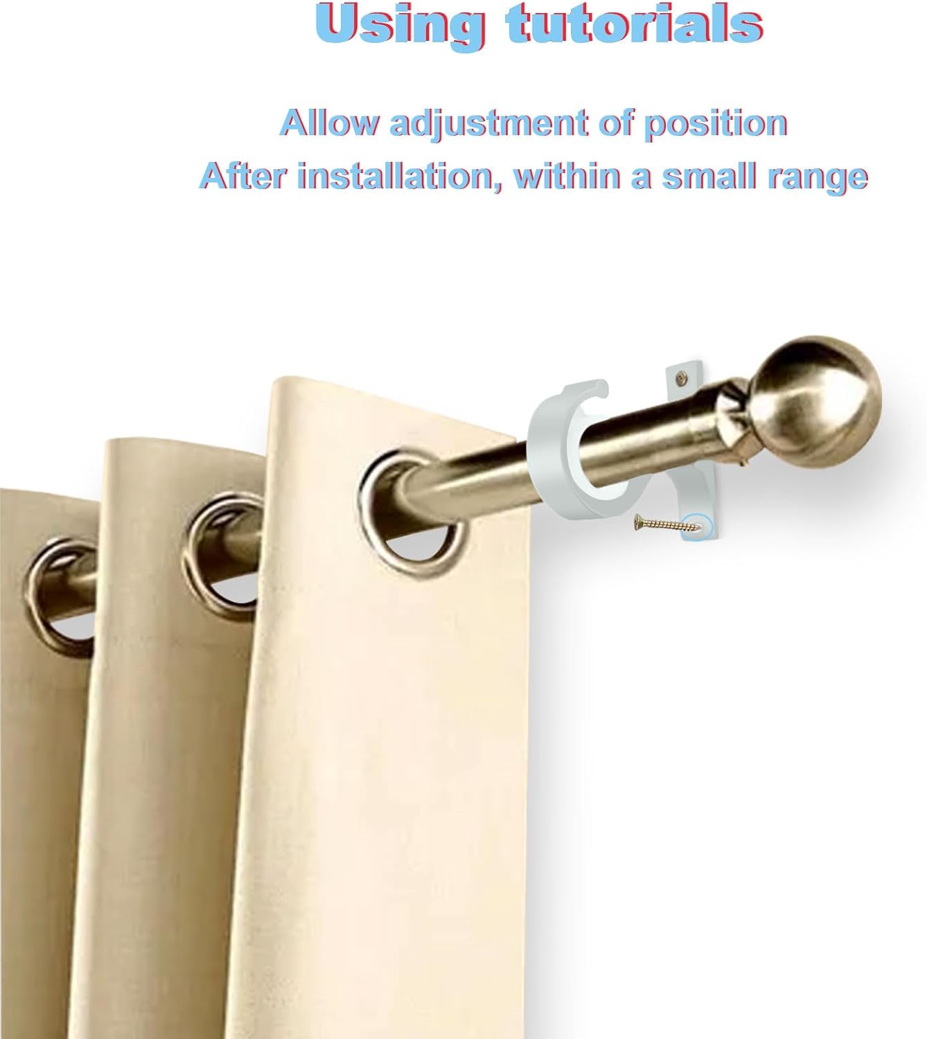 4 Pz Staffa per Bastone per Tende, Bastoni per Tende a Soffitto