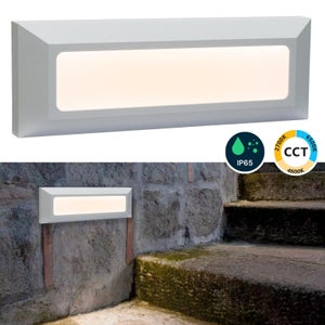 Applique LED Extérieure FactorLED – 6W (équivalent 60W), IP65, Lumière Réglable 3000K/4000K/6000K, Design Rectangulaire Noir