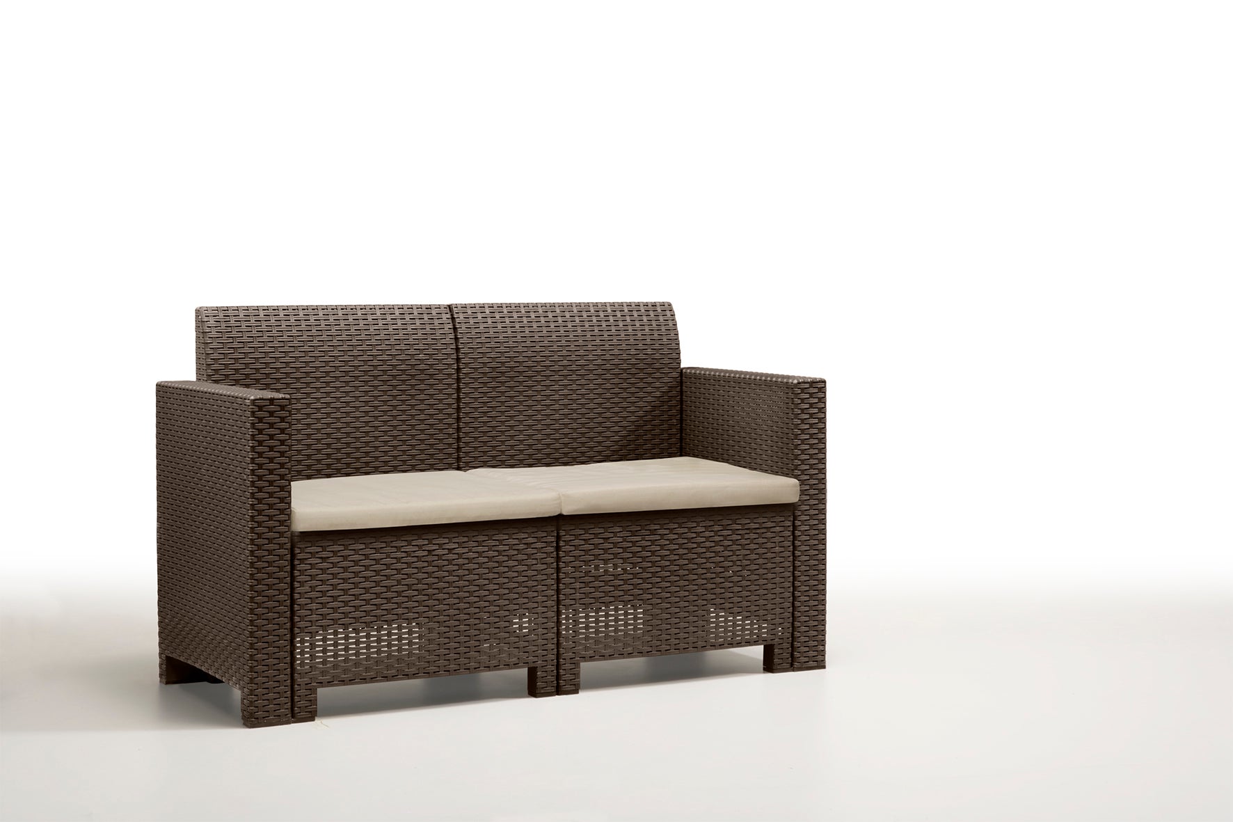 Salon bas de jardin en Polypropylène Marron 4 personnes - 3