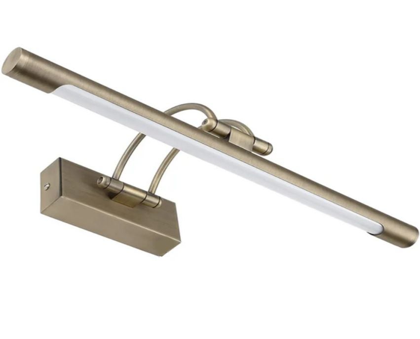 Applique murale LED pour éclairer tableaux, miroirs, peintures murales, LED 9W, lumière chaude 3000K, finition Bronze, articulée et rotative. 50cm - 3