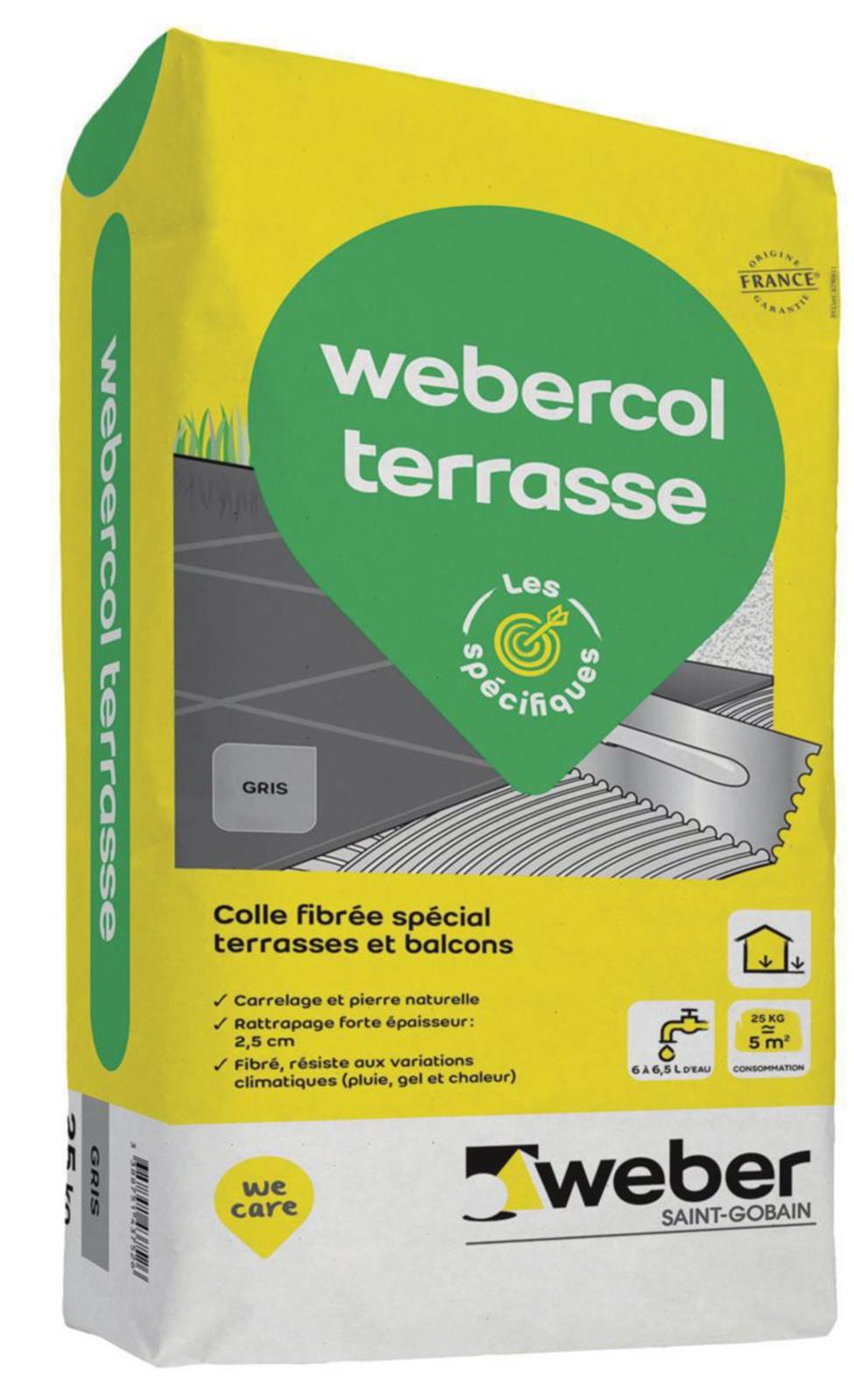 COLLE EXTERIEURE WEBERCOL TERRASSE GRIS 25 KG Leroy Merlin — free download