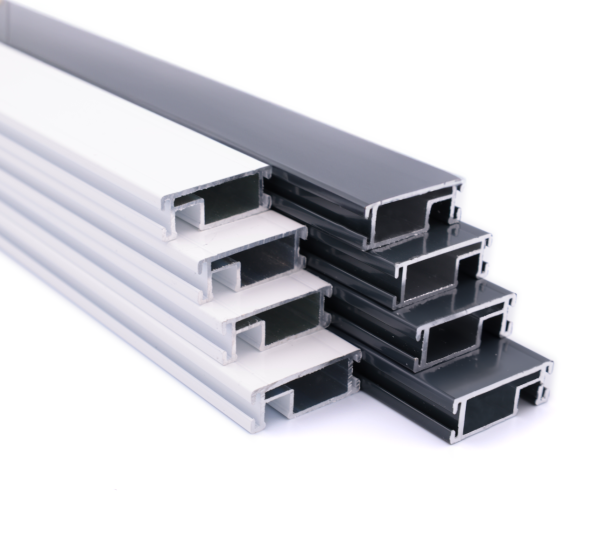 Lot de 4 profils en aluminium pour cadre moustiquaire recoupable L.200 cm – gris RAL 7016 – AVOSDIM - 2