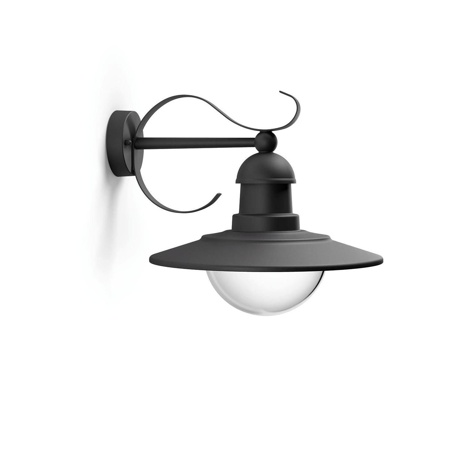 Kinkiet Ogrodowy Lampa Elewacyjna Zewnętrzna Latarnia E27 IP44 Czarna Philips