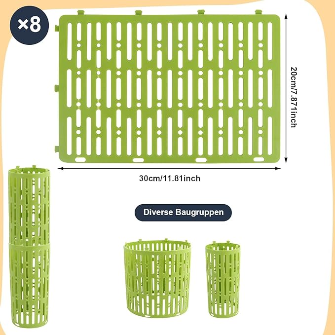 Protecteur d'écorce d'arbre fruitier, protection de tronc - protecteur d'écorce extensible pour tondeuse à gazon protection animale et végétale 8pcs - 2