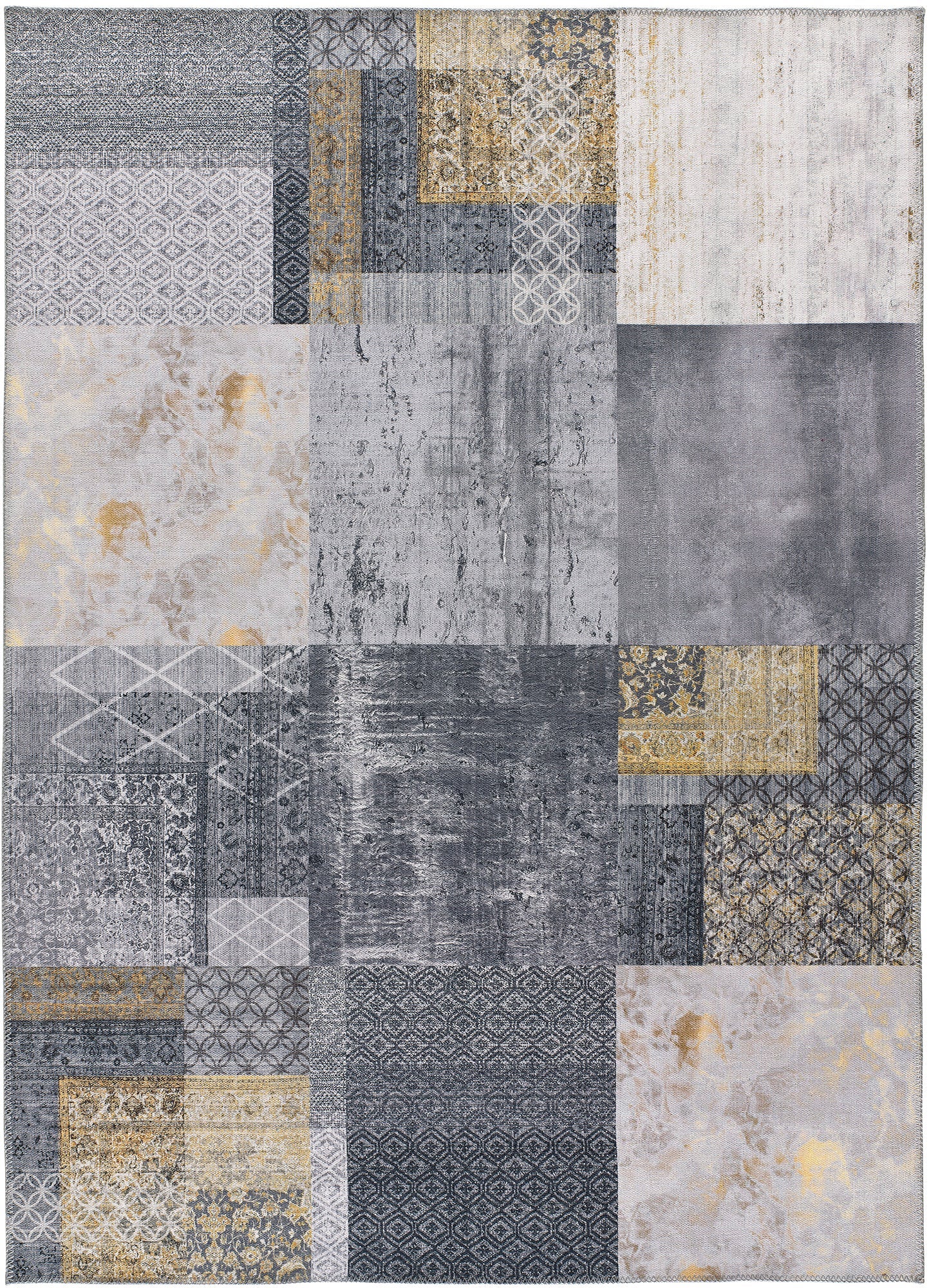 Tapis intérieur gris rectangulaire l.140 x L.200 cm NEILA abstrait - ATTICGO - 2