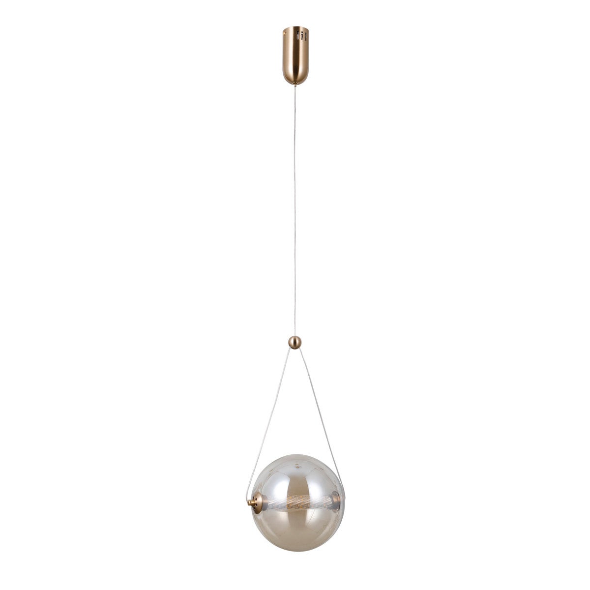 Lampa wisząca RASTIA LED 9W Ciepła biel 825lm złoto-bursztynowy wym: 120 x 20 x 20 cm Italux