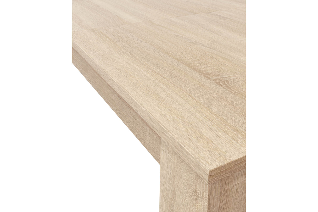 Bureau ADELE avec étagère de rangement réversible intégrée L120cm X P53cm X H144cm - Blanc / Bois - 8