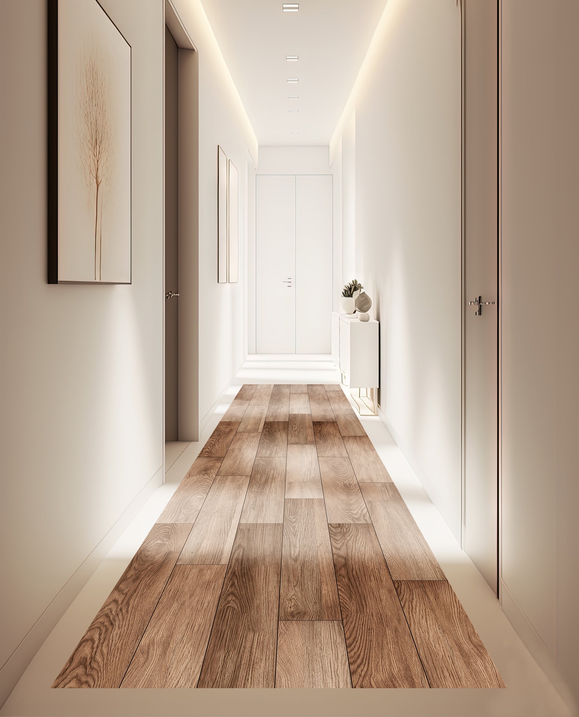 Dywan winylowy Wood 66x250 cm - Antypoślizgowy PVC, winyl do kuchni lub salonu, zmywalny, imitacja drewna