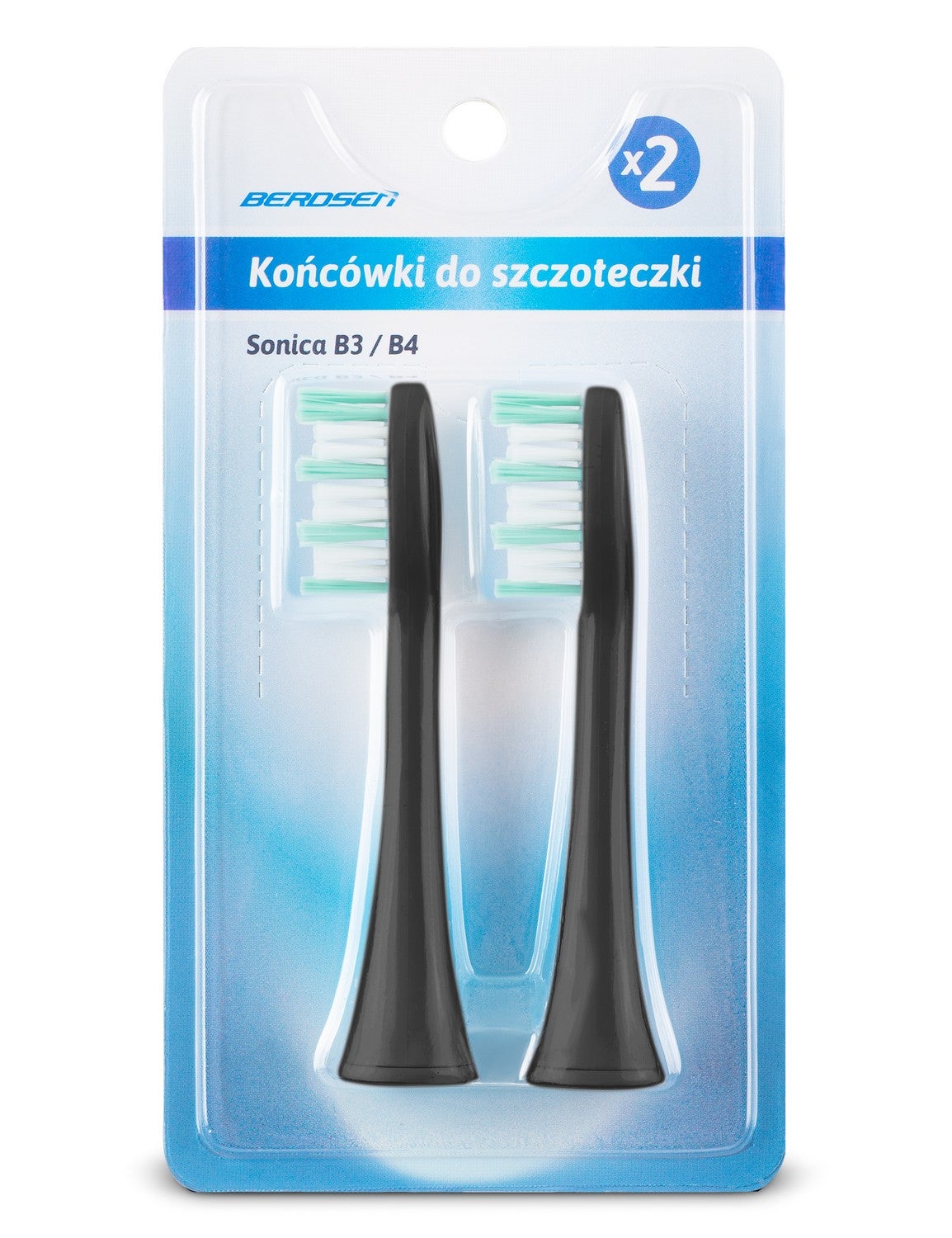 Końcówki do szczoteczki sonicznej Berdsen B3/B4 czarne 2 szt. 5173