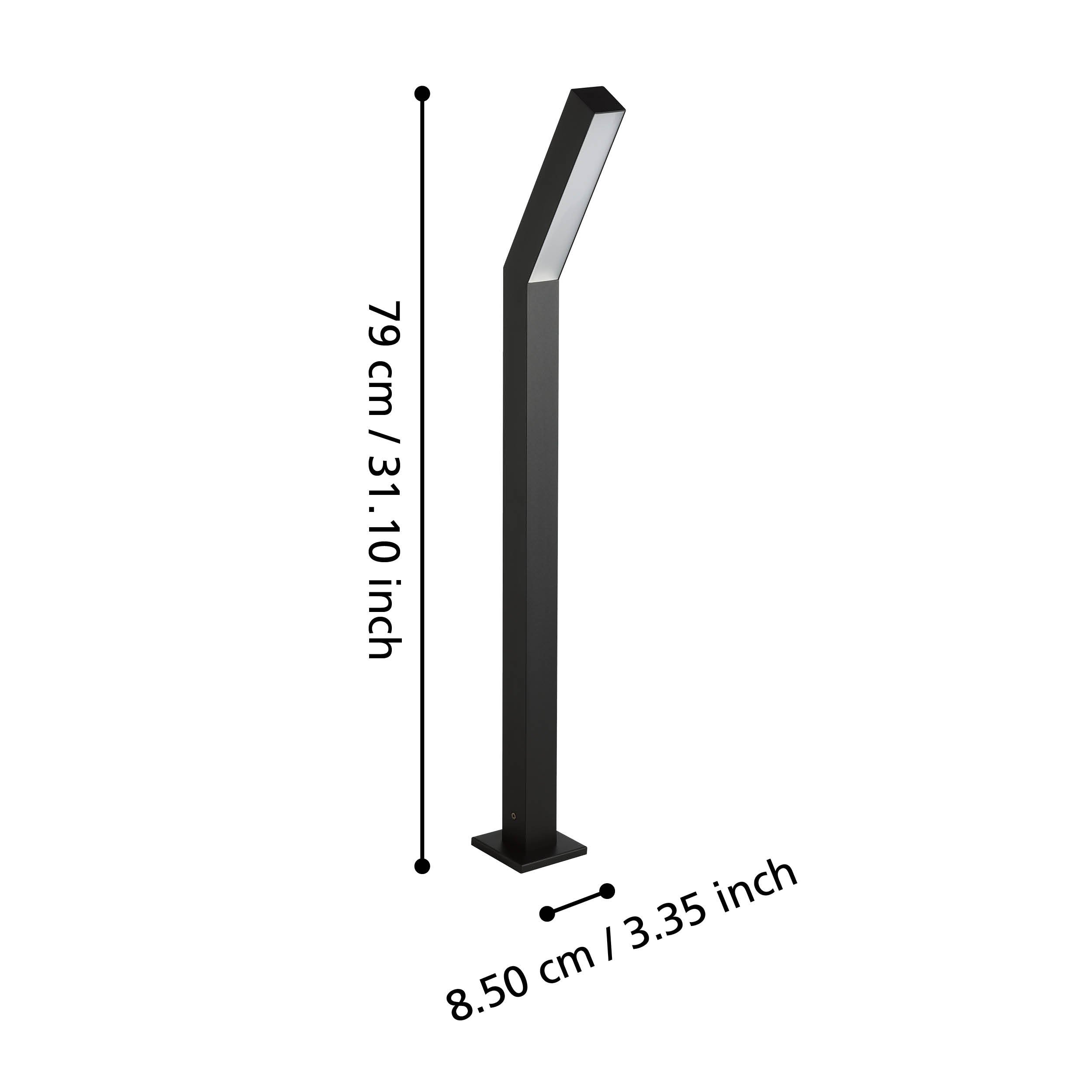 Lampada LED Ugento Piantana, lampada da terra per esterni, da giardino, in metallo nero, lampada per esterni, luce bianca calda, IP44- EGLO - 3