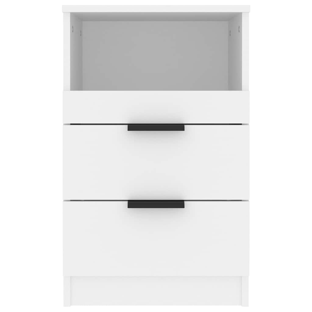 Mesita de noche madera contrachapada blanco vidaXL - 4