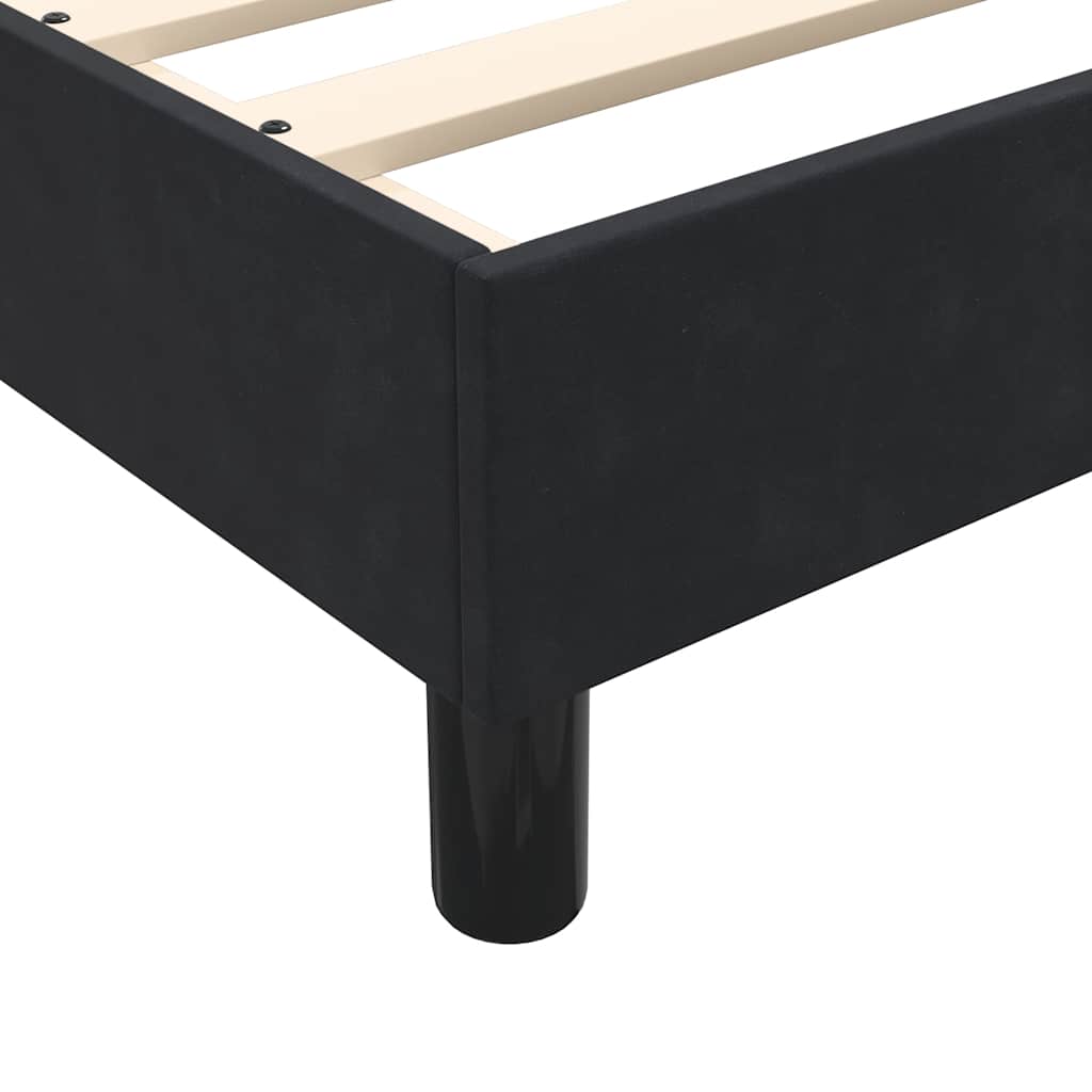Cadre de lit sans matelas noir 120 x 210 cm velours - 7