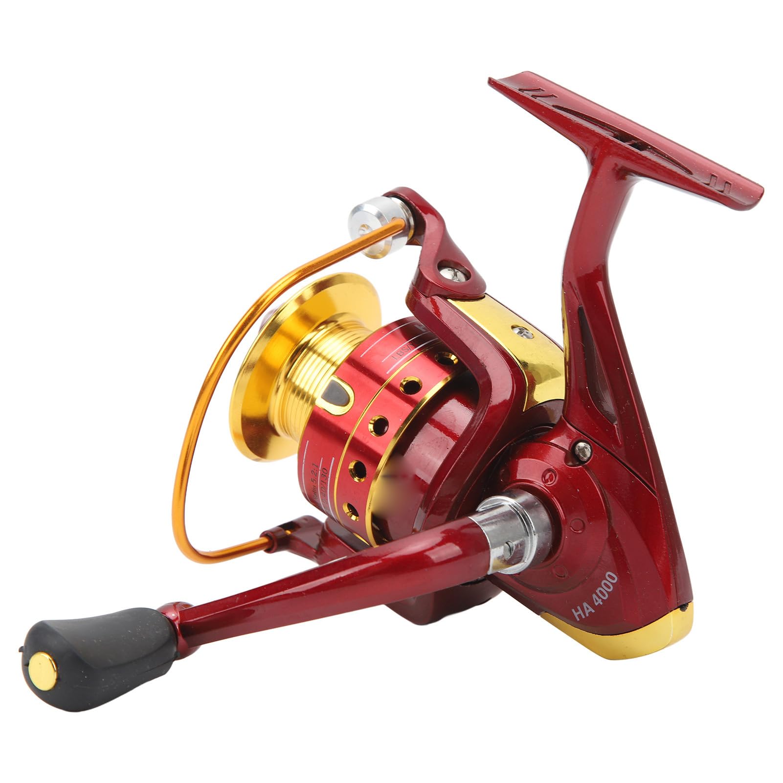 Mulinello da pesca a 8 cuscinetti Colore rosso Rapporto di trasmissione 5.2:1 Mulinello per acqua salata per campeggio - 4