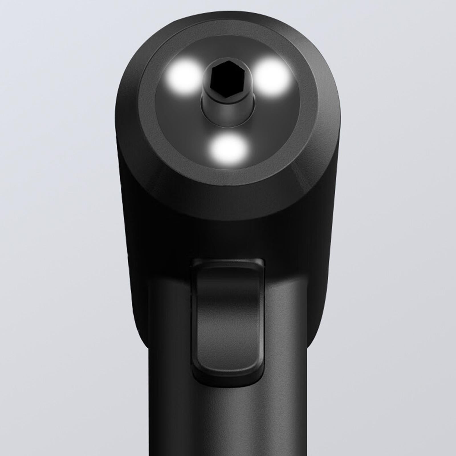 Tournevis électrique sans fil 3,7V 1500mAh avec LED, mini perceuse rechargeable + 10 embouts, poignée pistolet - 3