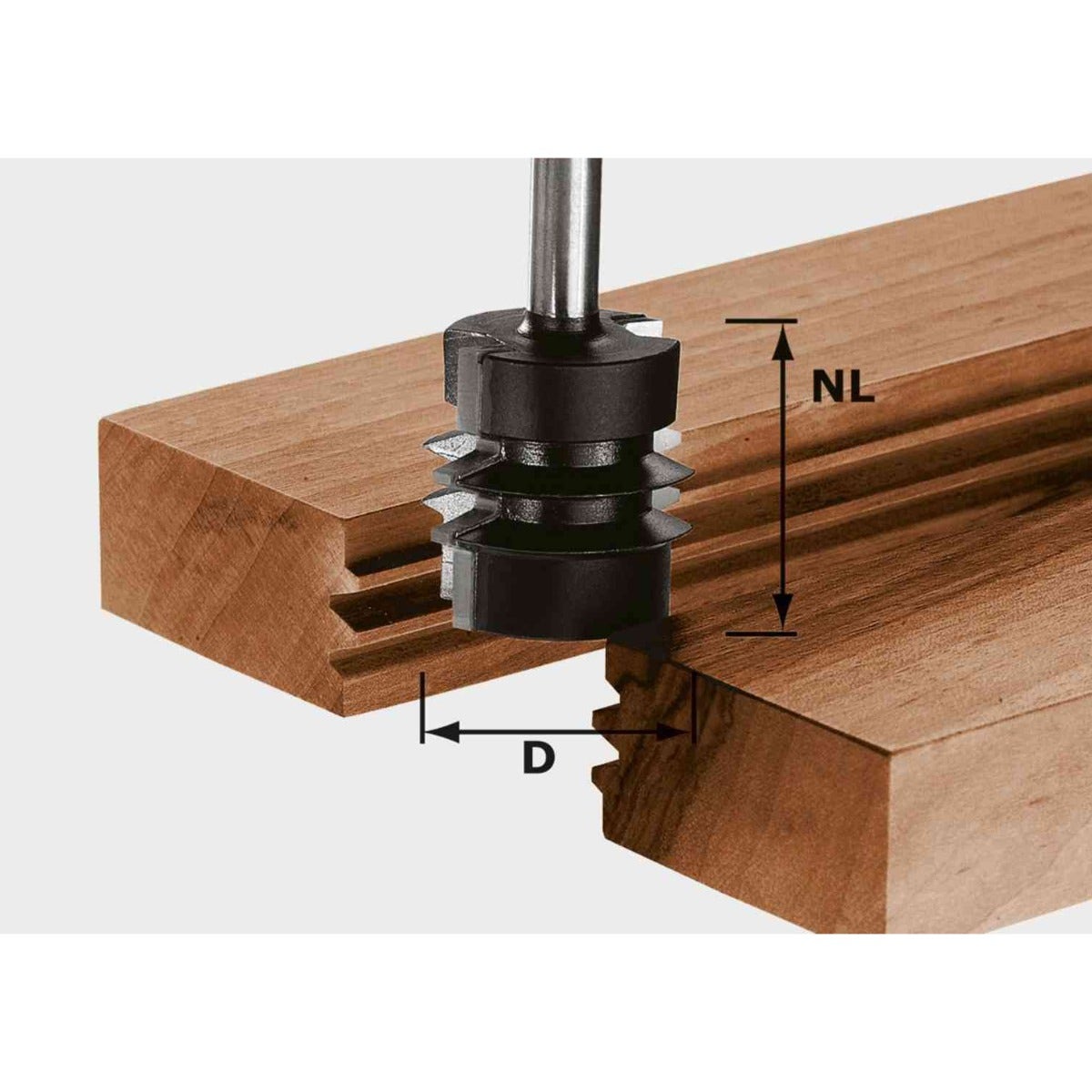 Frez do łączeń Festool HW trzpień 8 mm HW S8 D34/NL32 - 491034