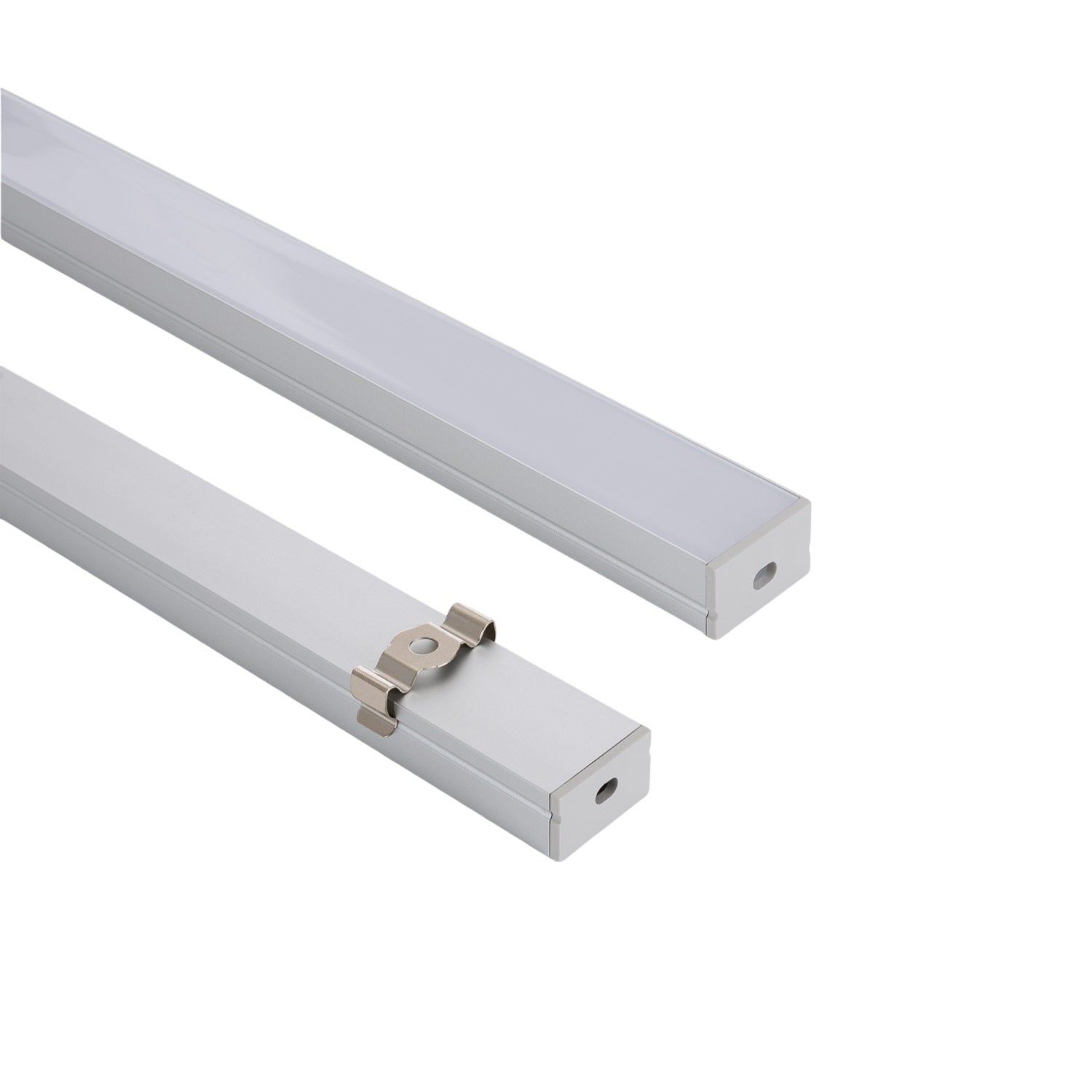 Profilé ruban LED Felita aluminium extra plat 1m avec couvercle transparent
