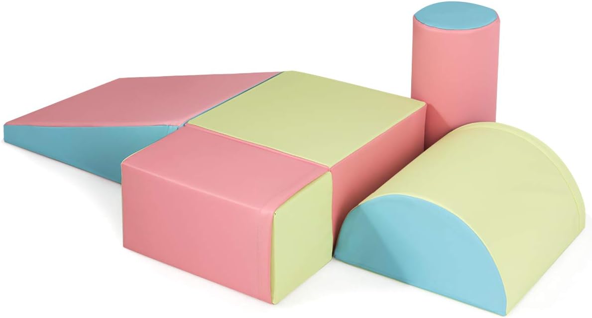 5 Szt. Tor Przeszkód dla Niemowląt, Moduł Motoryczny z Pianki PU z Wypełnieniem EPE, Zabawki Edukacyjne Odpowiednie dla Dzieci w Wieku Przedszkolnym