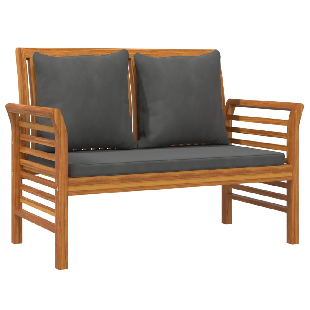 Salon bas de jardin en bois Marron 2 personnes - 4