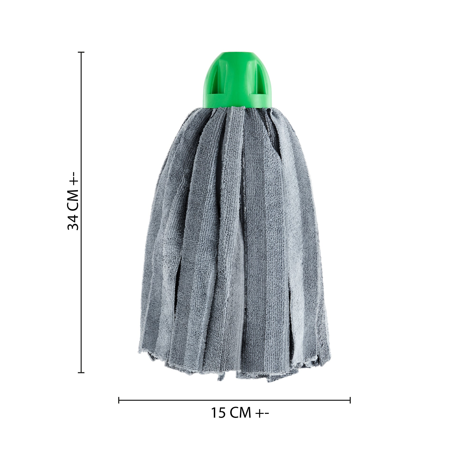 MAYA Fregona MAX PRO Tiras. Limpieza para Todo Tipo de Suelos. 100 % Microfibra. Super Absorbente y No Raya. Rosca Universal. (Verde) - 2