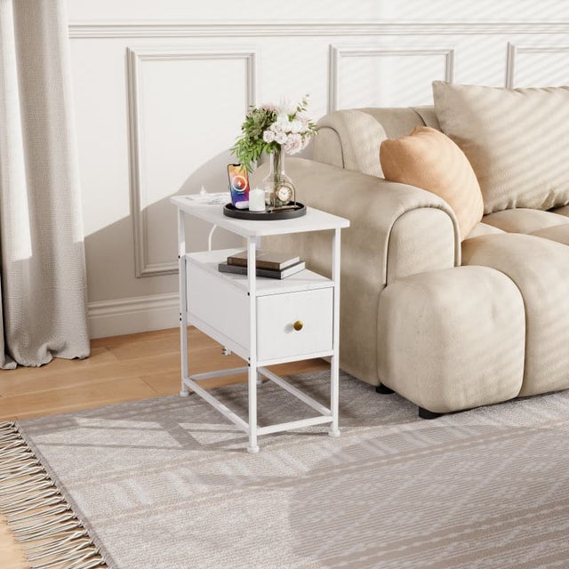 Tavolino 5 Cassetti CAIYUN – Comodino E Mobiletto Salvaspazio Per Soggiorno E Camera Da Letto – Colore Bianco, Vintage Marrone O Nero – Facile Montaggio