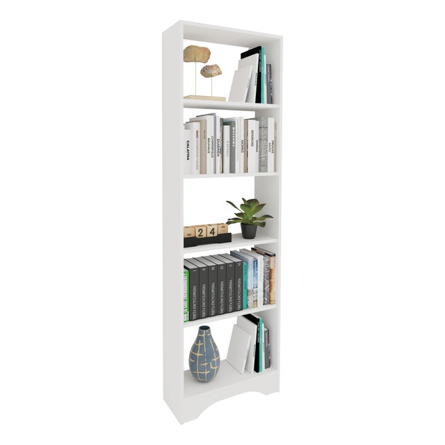 Bibliothèque pour Bureau en MDF Blanc H. 160 x l. 90 x P. 20 cm