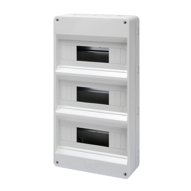 Centralino Protetto Senza Porta Pareti con centrini di foratura predisposto per alloggiamento morsettiere IP40 36 Moduli (12x3)