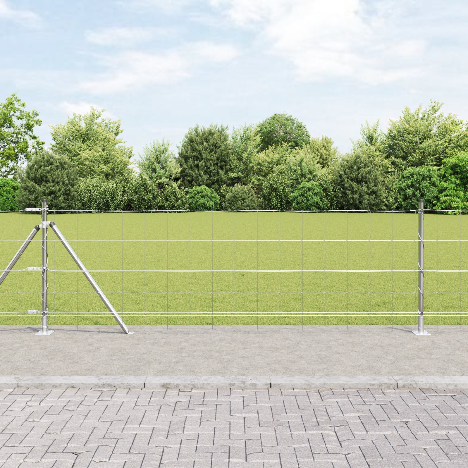 Słupek ogrodzeniowy. Galwanizowany 50 x 0,8 m Stal vidaXL