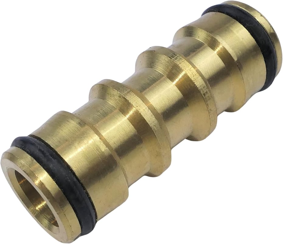 Złącze męskie 1/2" do węża ogrodowego/nawadniającego - Podwójne/pośrednie szybkozłącze do węży ogrodowych - Mosiądz