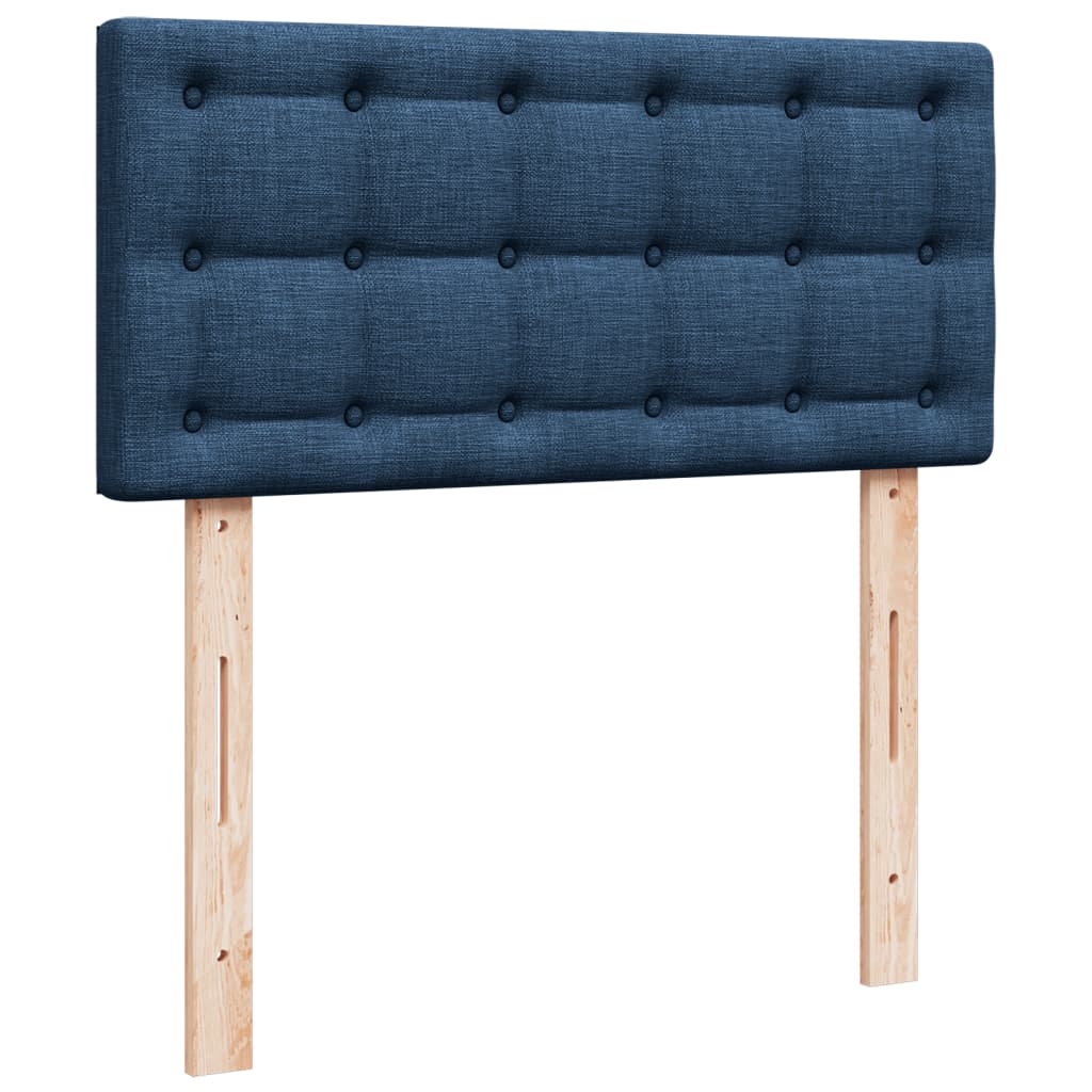Sommier à lattes de lit avec matelas Bleu 80x200 cm Tissu - 7