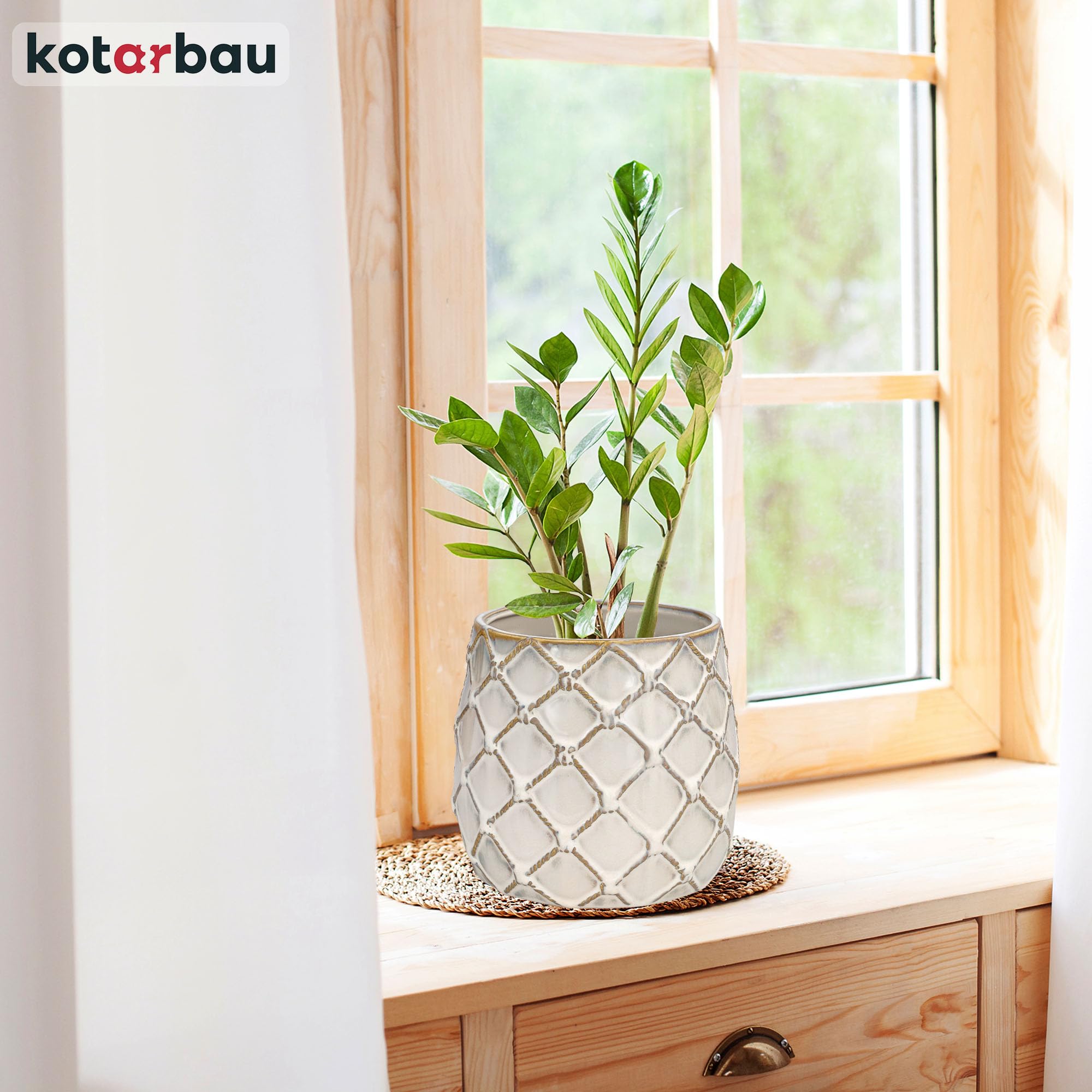 Doniczka ananas fi 145 donica osłonka ceramiczna ceramika ozdoba na kwiaty - KOTARBAU - 9