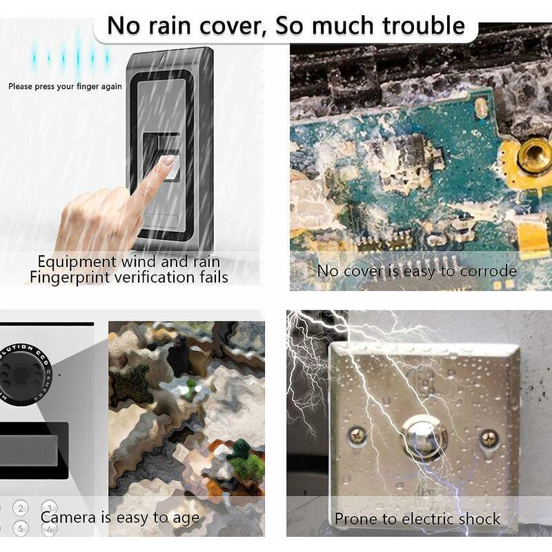 Housse de pluie pour sonnette extérieure en acier inoxydable durable pour prises extérieures, sonnette extérieure à technologie sans fil - 4