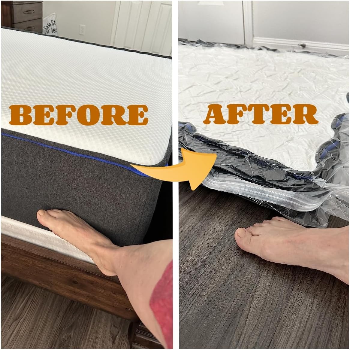 Sac sous Vide pour Matelas en Mousse/à mémoire, Sac de compression pour Matelas pour stockage et déménagement120*230cm - 2