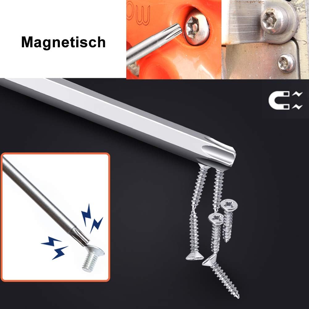 Coffret de 44 embouts de tournevis Torx avec inserts magnétiques pour visseuses sans fil, tailles T6 à T40, longueur 100 mm - 5