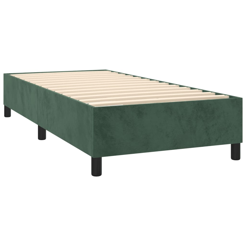 Maison Exclusive - Sommier à lattes de lit avec matelas Vert foncé 90x190 cm - 4